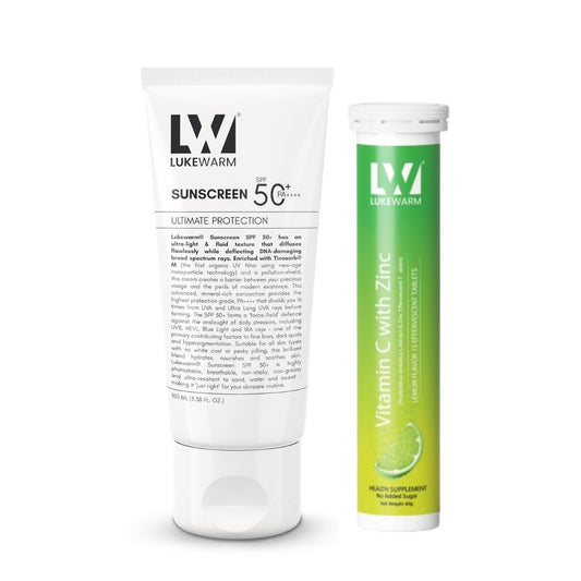 Lukewarm Sunscreen & Vitamin C with Zinc Effervescent Combo